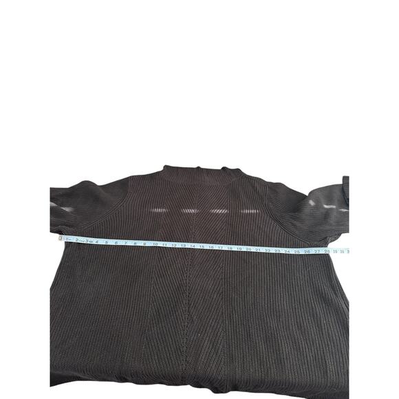 Talbots Woman Petites Plus Sweater Black Cable Knit Turtleneck Size 3X Petite - Picture 10 of 12